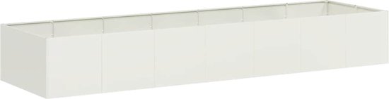 vidaXL Witte stalen plantenbak 280x80x40 cm