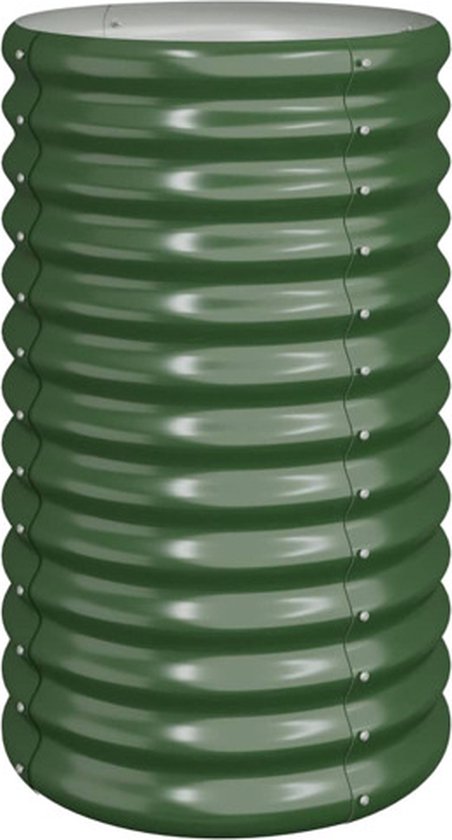 vidaXL Gegalvaniseerde Stalen Plantenbak 40x40x68 cm Groen