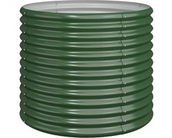 vidaXL Gegalvaniseerde Tuin Plantenbak 80x80x68 cm - Groen