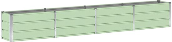 vidaXL Groene Stalen Plantenbak 320x40x45 cm