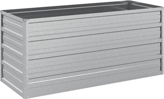 vidaXL Verhoogde Plantenbak 100x40x45 cm Gegalvaniseerd