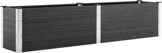 vidaXL Verhoogde tuinplantenbak 250x50x54 cm - grijs