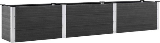 vidaXL Verhoogde plantenbak 300x50x54 cm - grijs