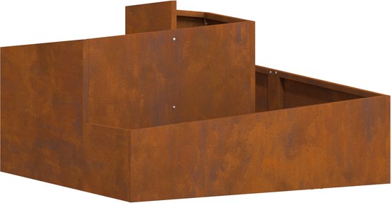 Cortenstalen plantenbak 80x80x50 cm bruin