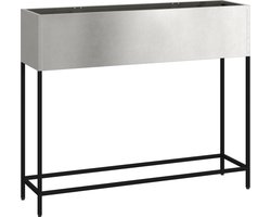 Verhoogde tuinplantenbak zilver 100x26x82 cm