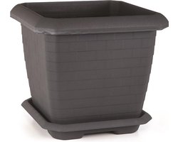 Hisar Terracotta Vierkante Kruidenbak 25,5L + gratis Schaal