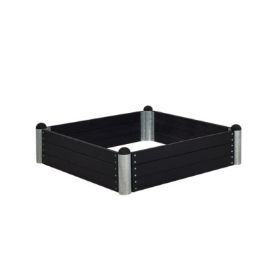 Vierkante Zwarte Houten Moestuinbak 140×140 cm