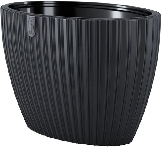 Vita Mika Ovale Bloempot 40 cm - Antraciet
