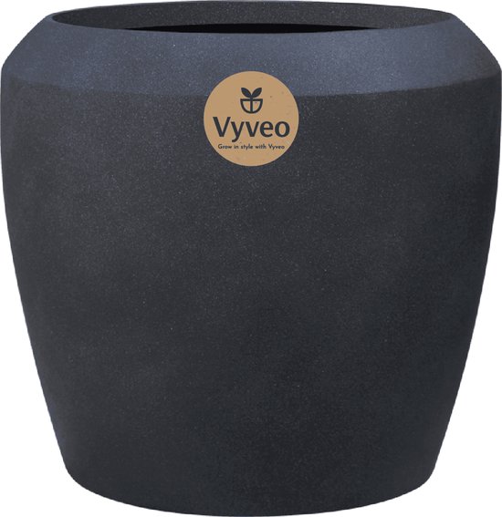 Vyveo Liora bloempot 44x40 cm zwart - binnen & buiten