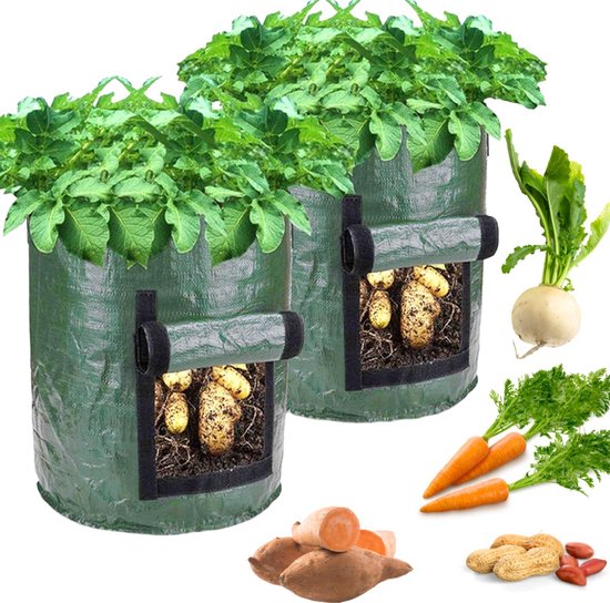2x XL Growbags Kweekzak 50x35cm voor aardappelen & groenten