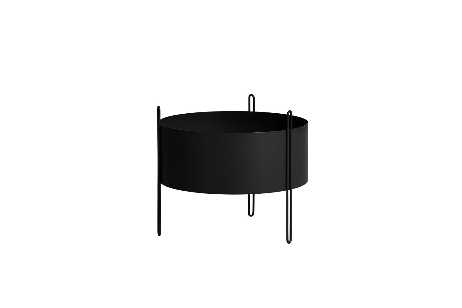 Woud Pidestall plantenpot M - Zwart