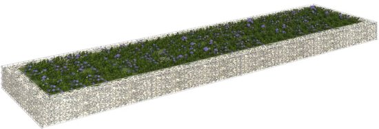 XXL Gabion Plantenbak 400x100x20 cm - Gegalvaniseerd Staal