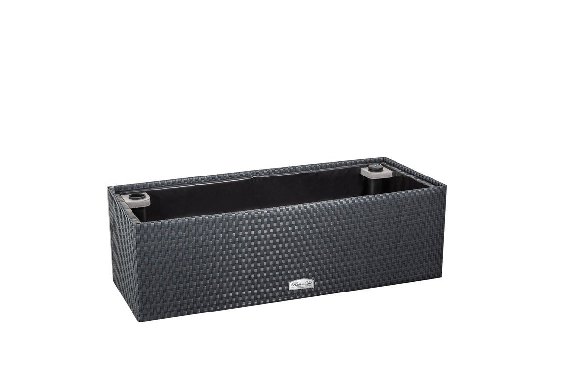 Moderne zelfwaterende plantenbak antraciet 95×40×30 cm