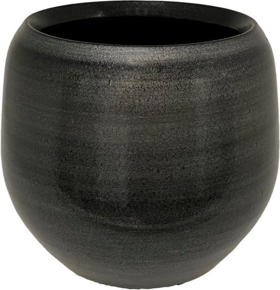 Zilveren metalen plantenpot Bari Ø28 x H26 cm