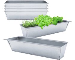 6x Zinken Plantenbak Inzet voor Europallets - Balkon & Tuin