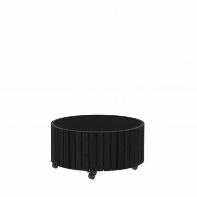 Grote Zwarte Ronde Plantenbak Ø70 x 35 cm Buiten/Binnen