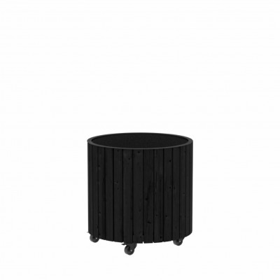 Zwarte Hoge Ronde Plantenbak Ø55 x H55 cm