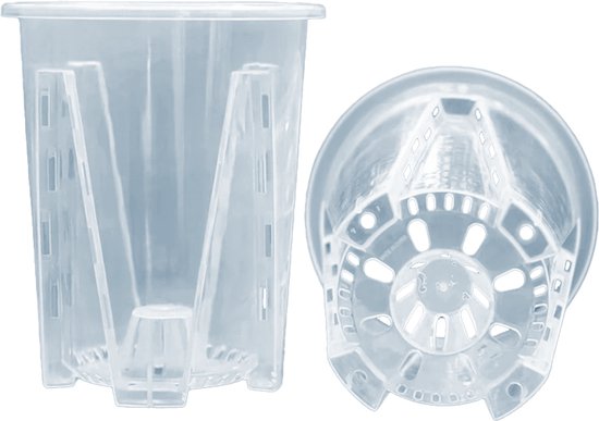 Handy Potter Set van 10 Transparante Plantenpotten Ø12 cm