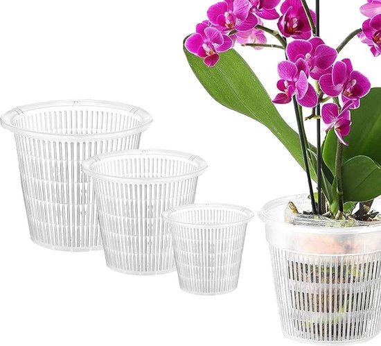 Handy Potter Orchideepotten 11 cm transparant - 10 stuks